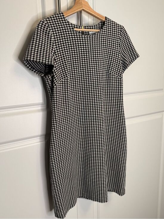 Calvin Klein Dresses & Skirts - Calvin Klein Gingham Sheath Dress Black White Check Cottagecore Preppy